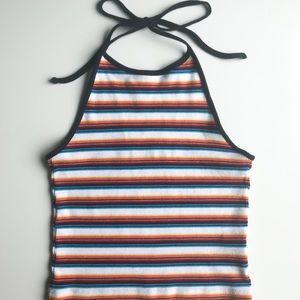 BRANDY MELVILLE  halter tank w/ colorful stripes!